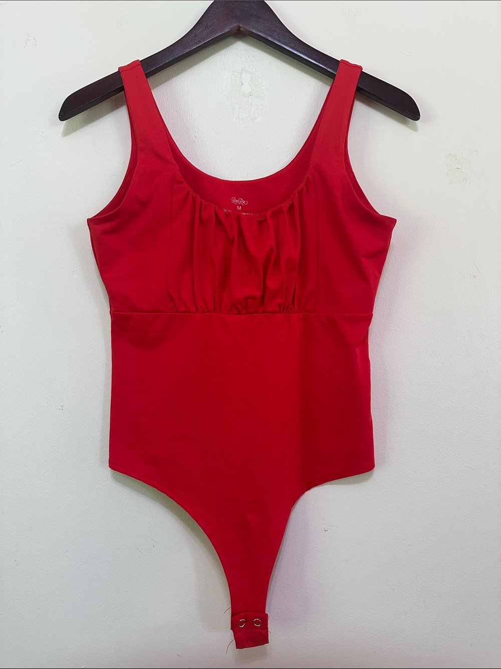 ReoRia Vibrant Red Scoop Neck Bodysuit